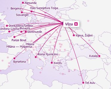 Wizz Air no Viļņas